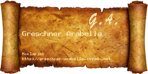 Greschner Arabella névjegykártya
